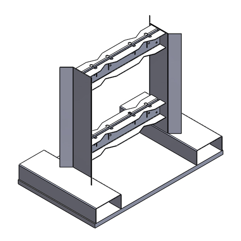 Steel gas cylinder pallet R2X2ELPAL, 2x2 easy load configuration with reinforced base