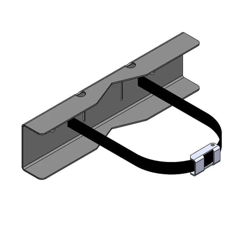 Steel gas cylinder wall-mount bracket WB1L for one large gas bottle