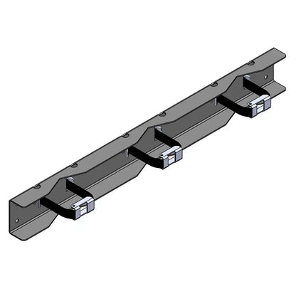 Steel gas cylinder wall-mount bracket WB3 for three compressed gas cylinders