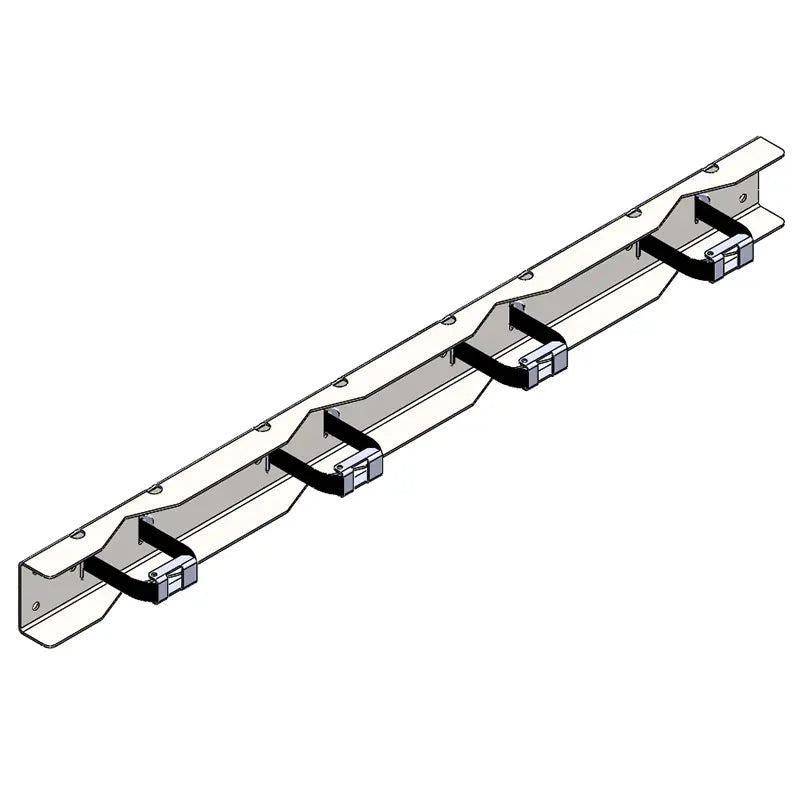 Heavy-duty steel gas cylinder wall-mount bracket WB4 for four cylinders