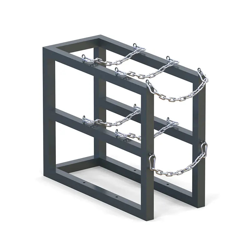 Gas Cylinder Barricade Rack (1x3) – Karan and Associates, Inc.