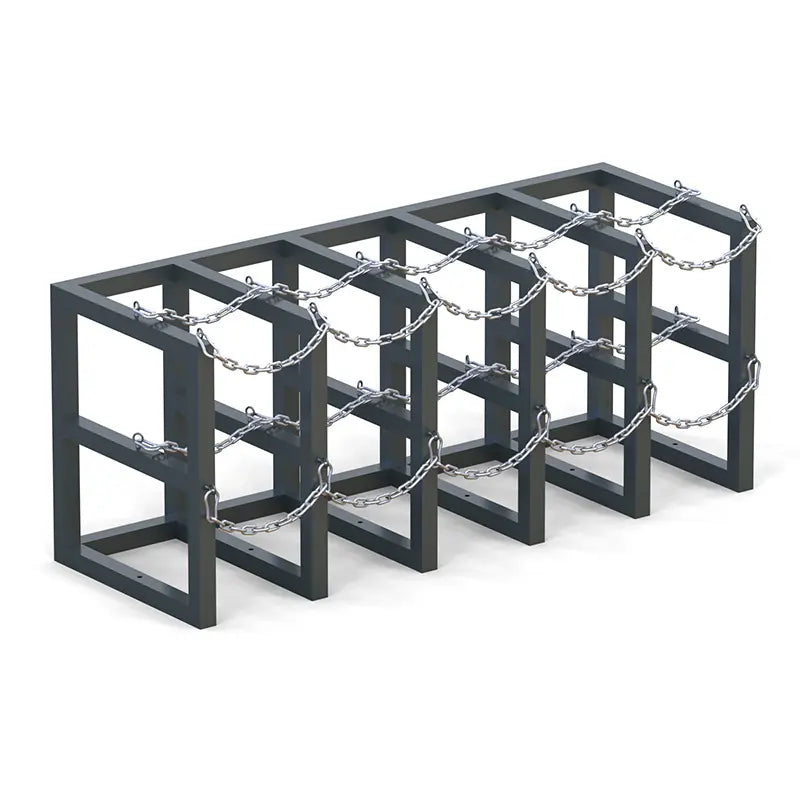 Sample Cylinder Rack 10 Cylinder Industrial Gas Cylinder Storage Rack | Steel Safety Rack ...