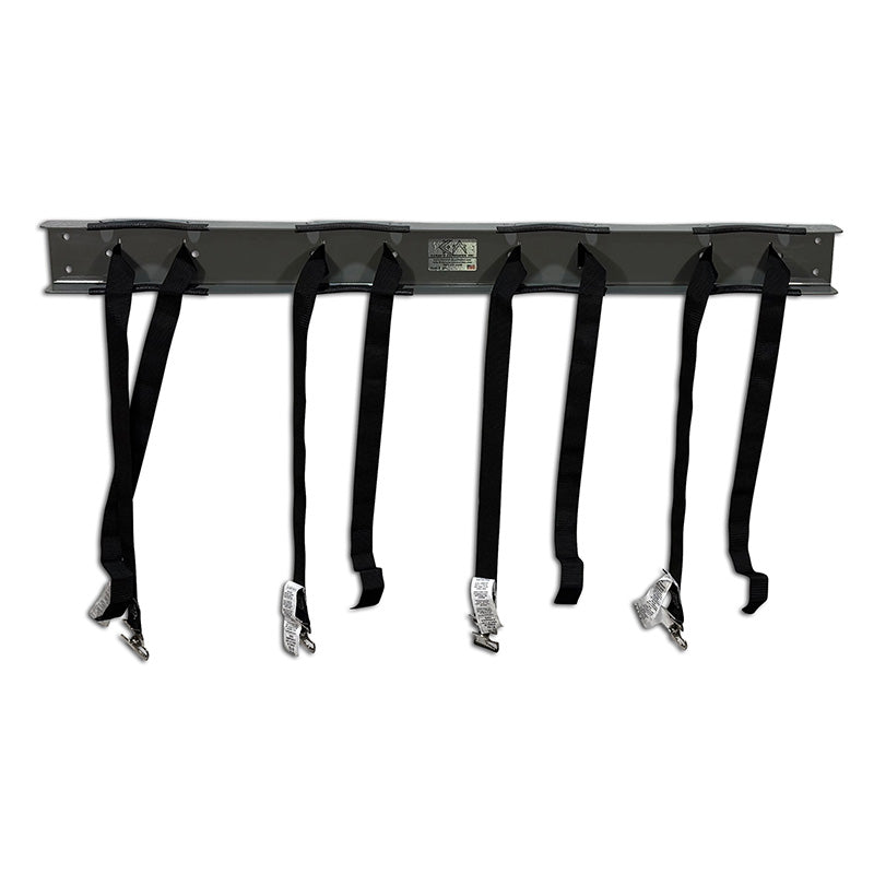 WB4 Gas Cylinder Wall Mount Bracket shown open straps