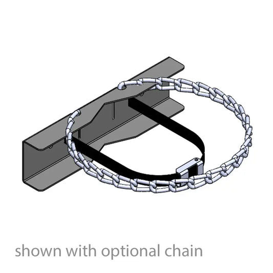 WB1L wall-mount gas cylinder bracket to secure one large compressed gas bottle