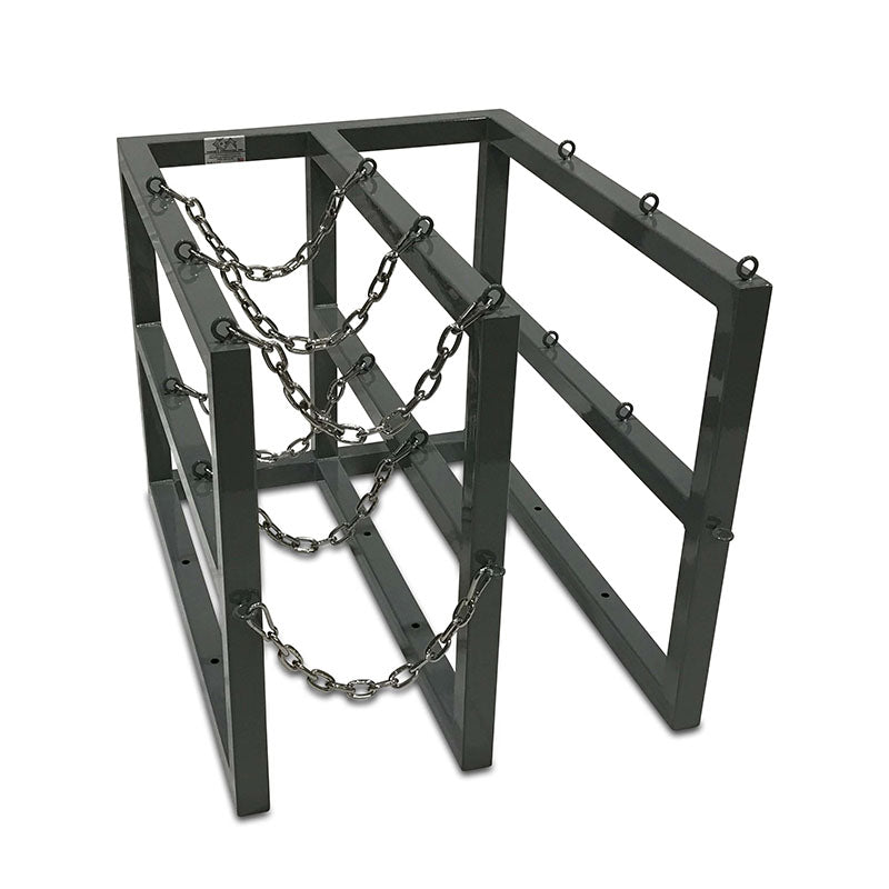 R2X3 floor-mounted gas cylinder rack 