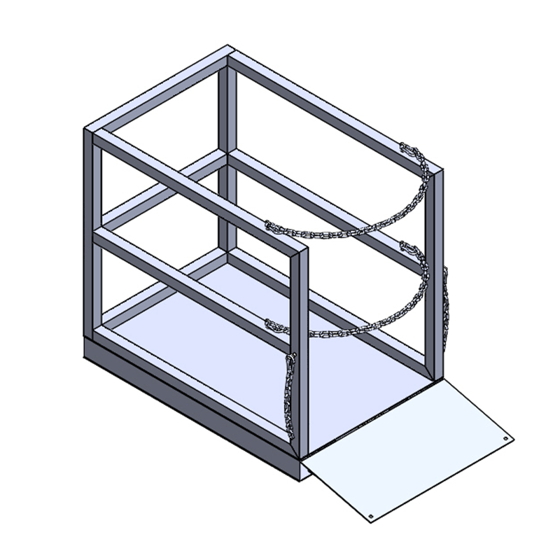 Bulk steel gas cylinder pallet R2X7BPAL, 2x7 design for 14 gas cylinders