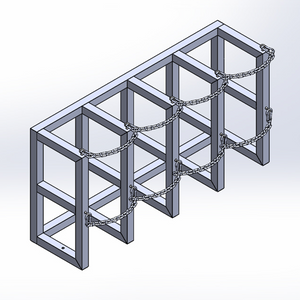 Gas Cylinder Barricade Rack (4x1)